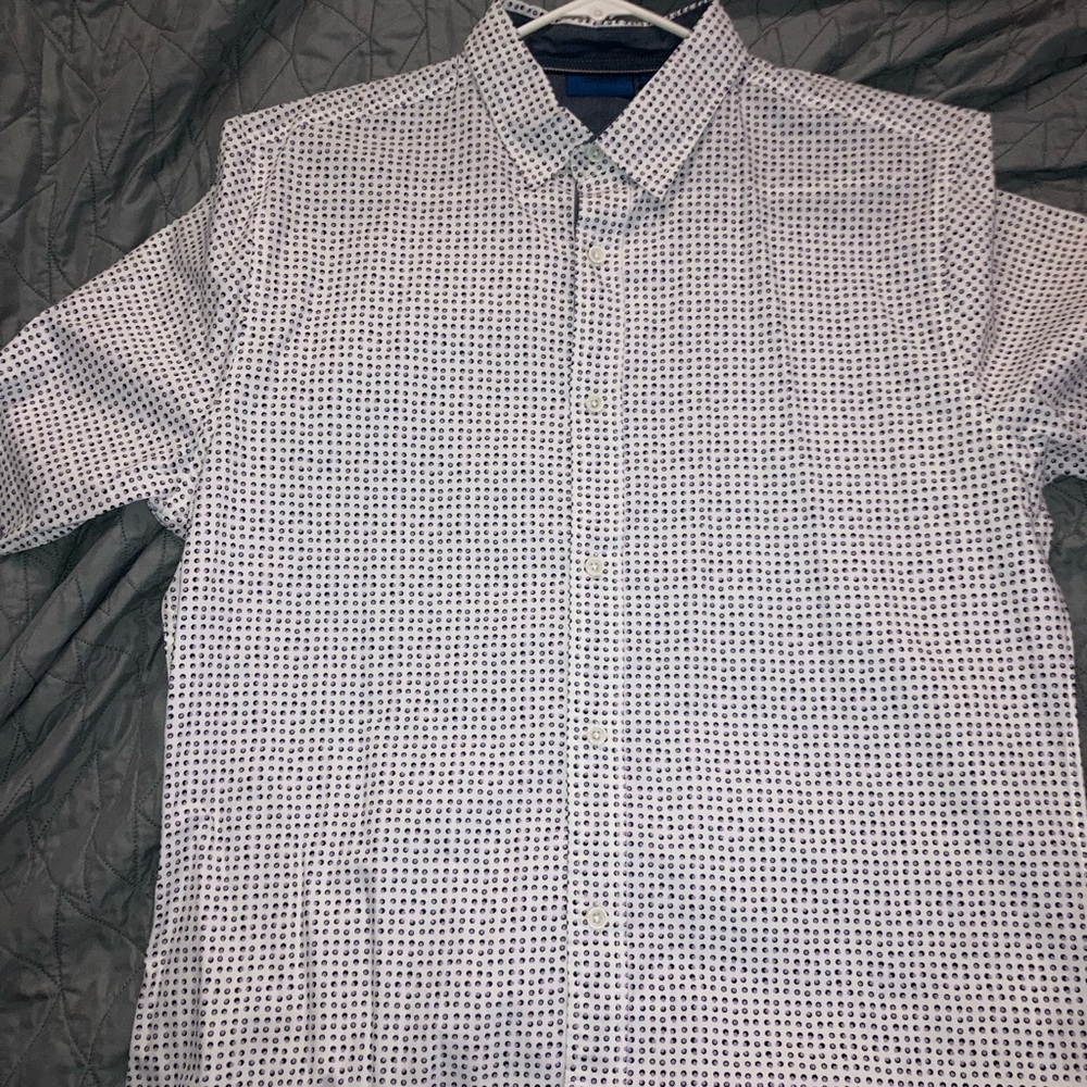 Men's Classic Purple and Black Dotted Shirt
